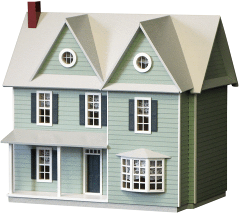 Download Country Farmhouse 1 2 Scale Milled Plywood Dollhouse Dollhouse Full Size Png Image Pngkit