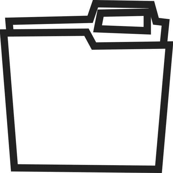 Folder Clipart Black And White - Black And White File Clipart (600x598), Png Download