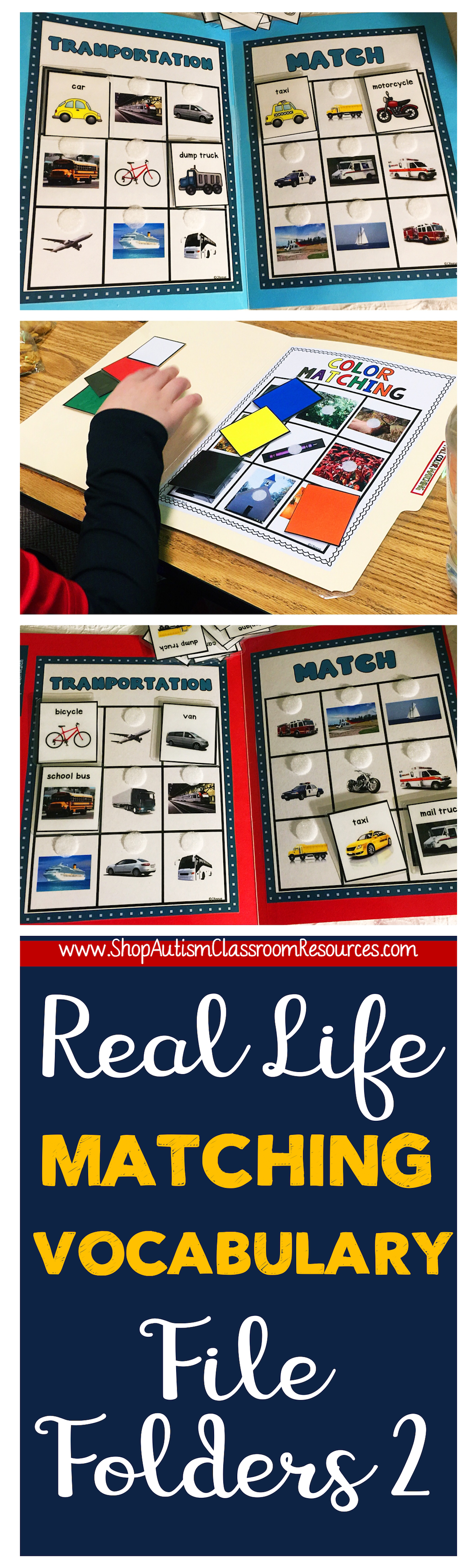 These File Folders Match Everyday Functional Vocabulary - Vocabulary (1438x3593), Png Download