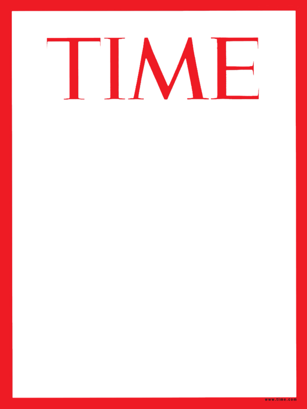 Use The Transparent Template To Place Photo Behind - Time Magazine (600x800), Png Download