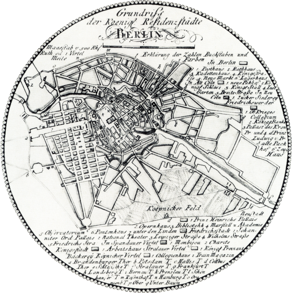 Map De Berlin 1800 (968x971), Png Download