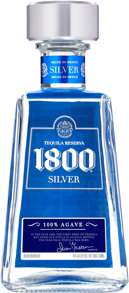 1800 Silver Tequila - 1800 Tequila (450x1024), Png Download
