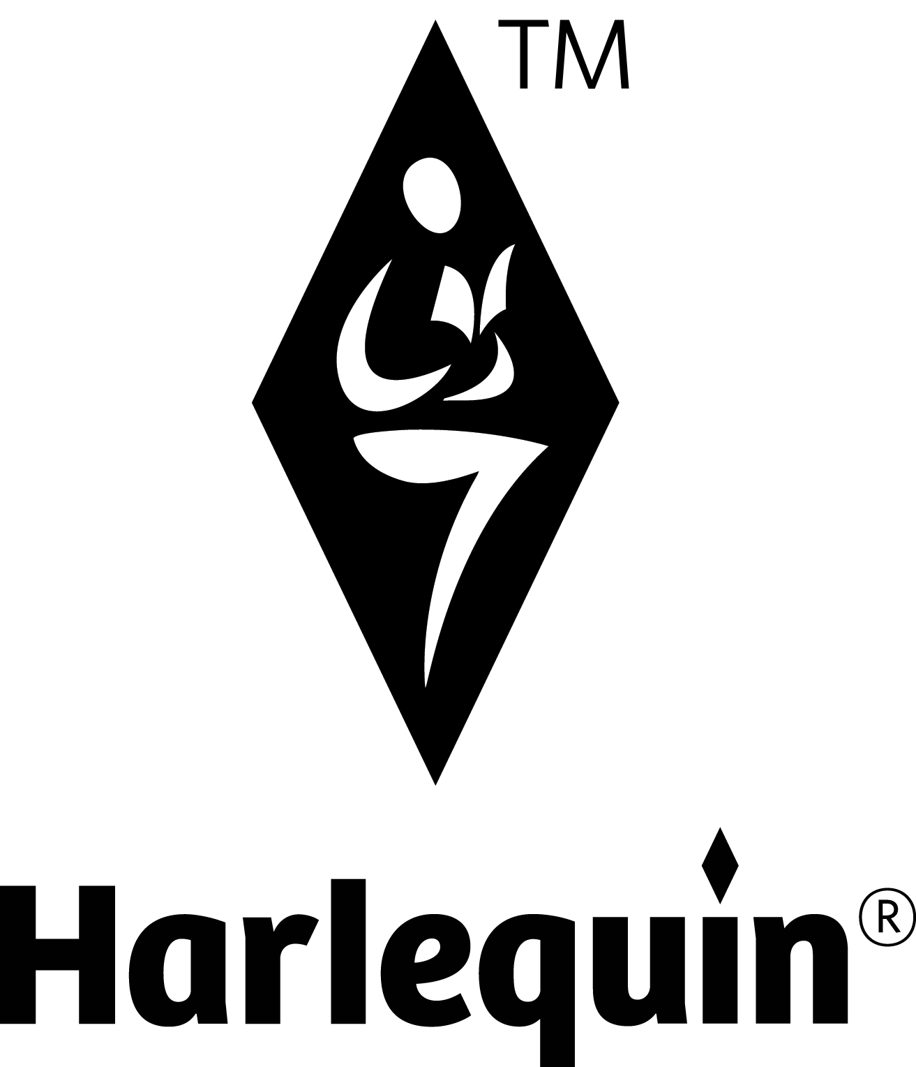 Black & White Harlequin Vertical Logo - Harlequin Books (1313x1528), Png Download