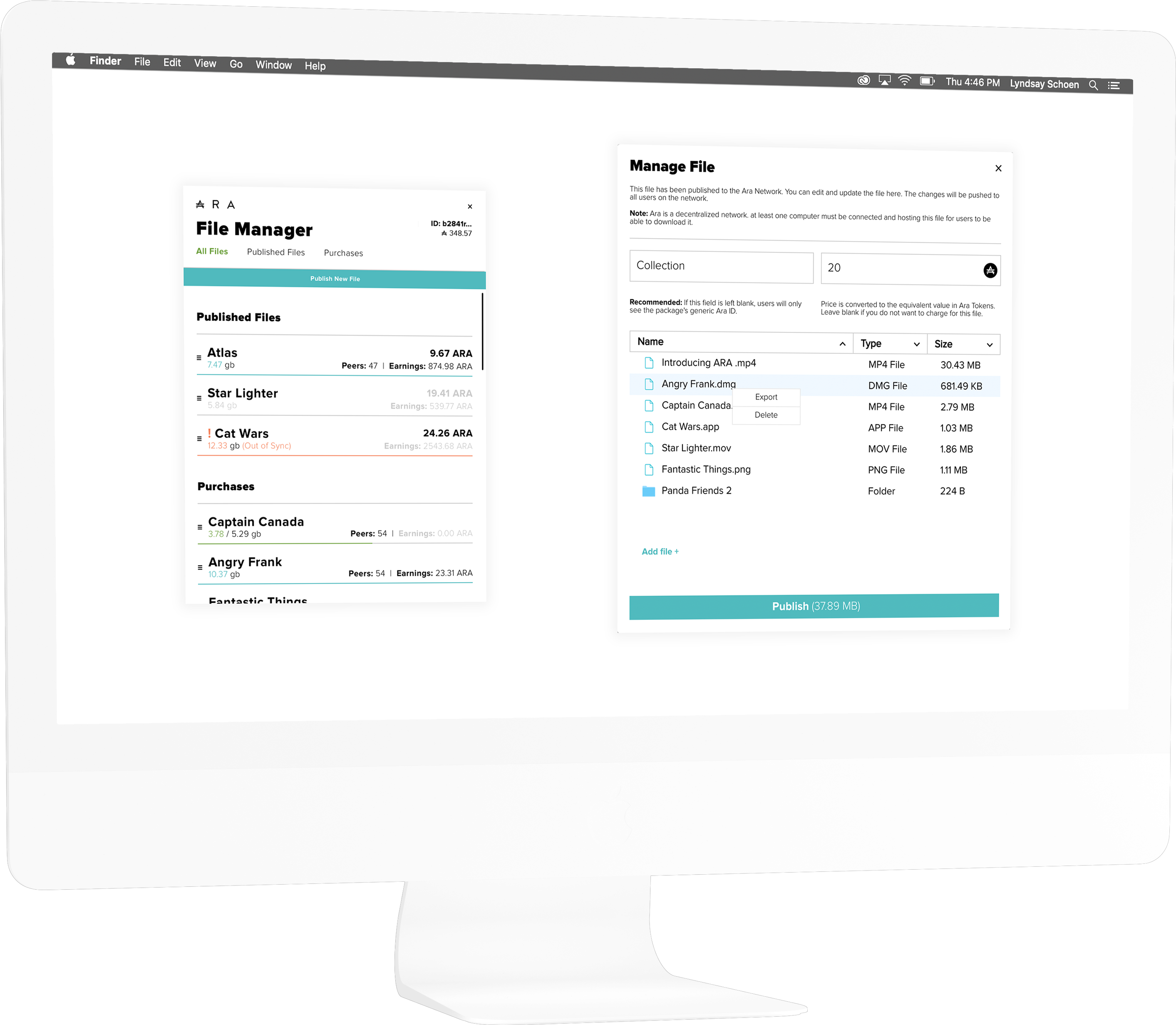 Ara File Manager Imac - File Manager (2986x2616), Png Download