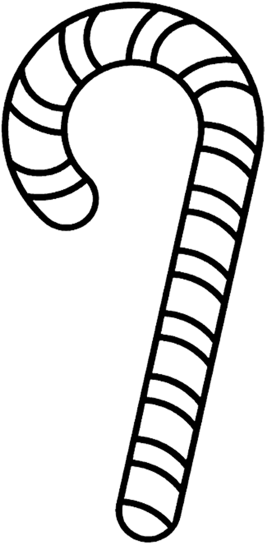 Christmas Snowflake And Candy Cane Png Photo - Christmas Candy Cane Outline (1200x1200), Png Download