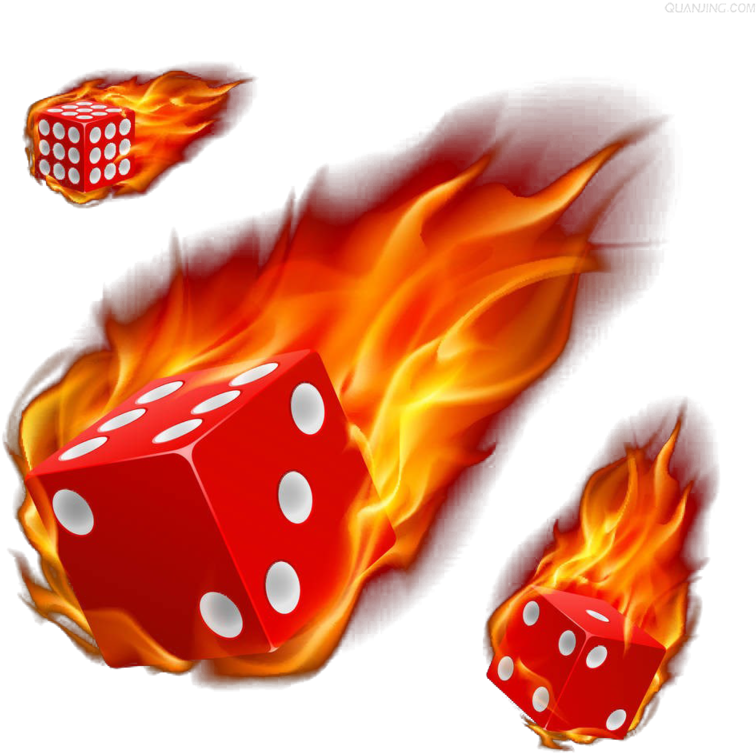 Dice Png, Download Png Image With Transparent Background, - Flaming Casino Bunco Dice Changeable Magnetic Pendant (800x800), Png Download