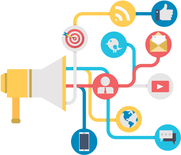 Social Media Icon - Marketing (650x600), Png Download