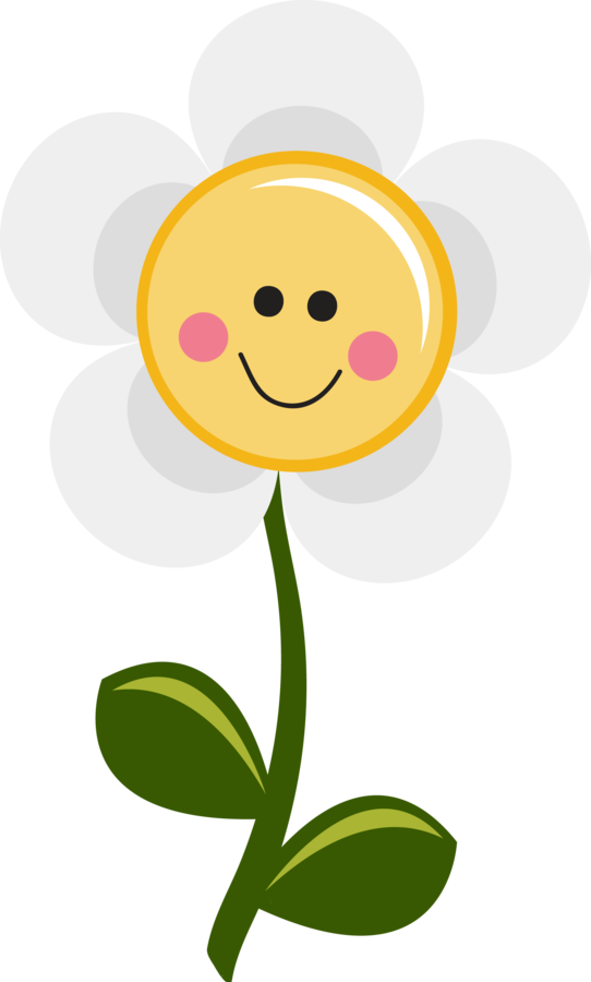 Clipart Smiling Flower Png (542x900), Png Download