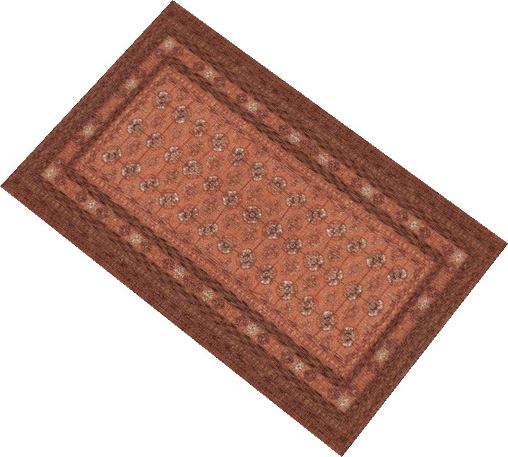 Auto Loomed Orange Rug - Floor (719x647), Png Download