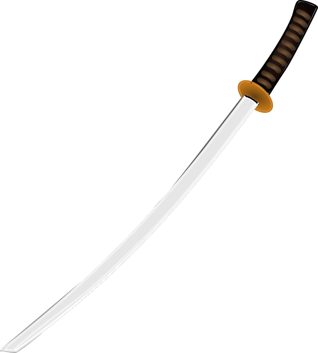 Pedang Samurai Png (649x720), Png Download