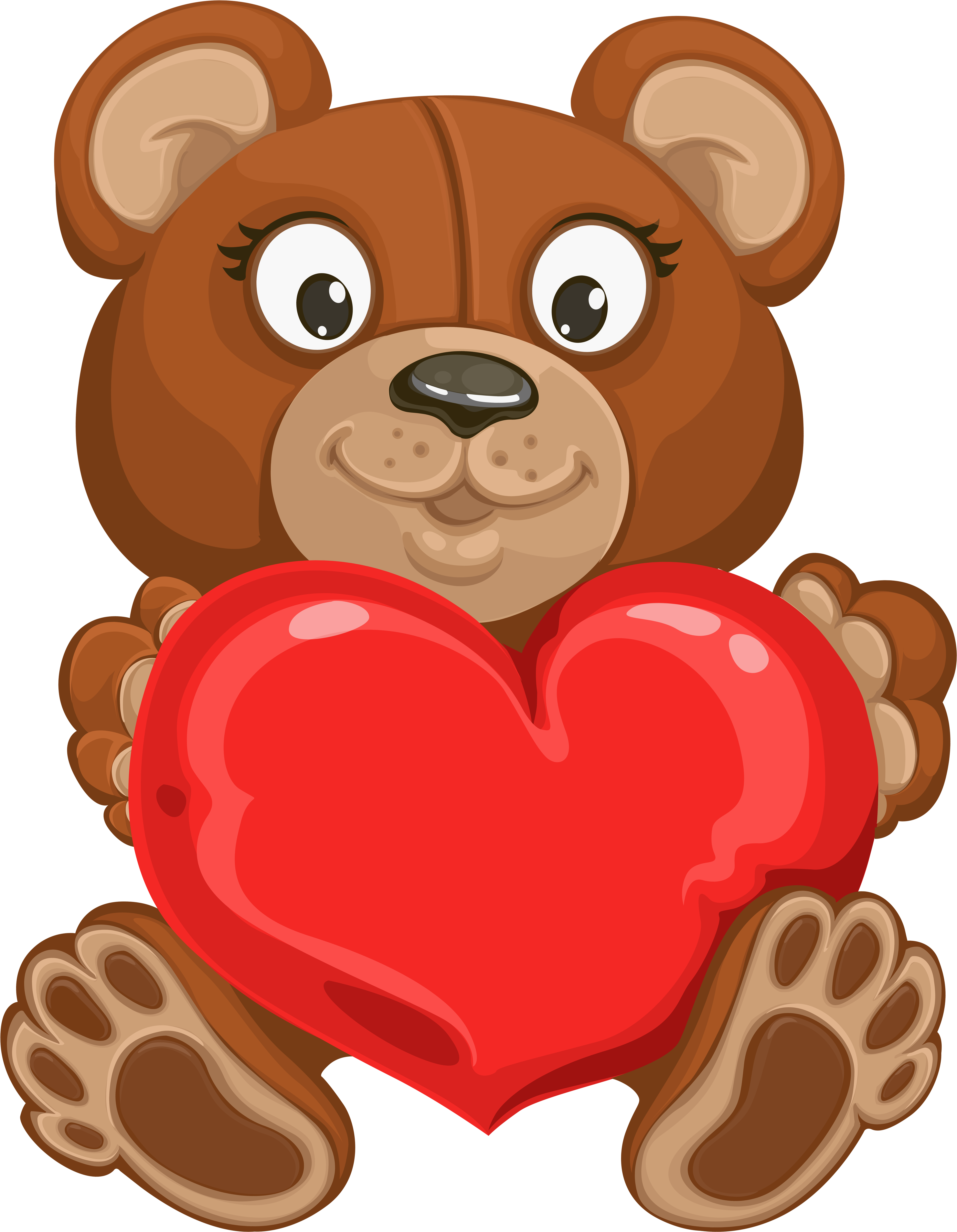 Valentine's Teddy With Heart Transparent Png Clip Art - Serduszko I Miś (4763x6183), Png Download