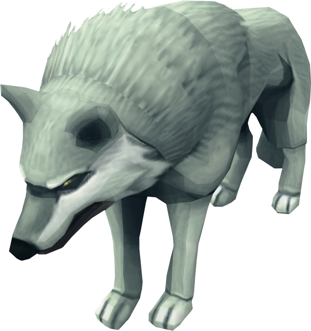 Adolescent White Wolf - Runescape White Wolf (626x665), Png Download
