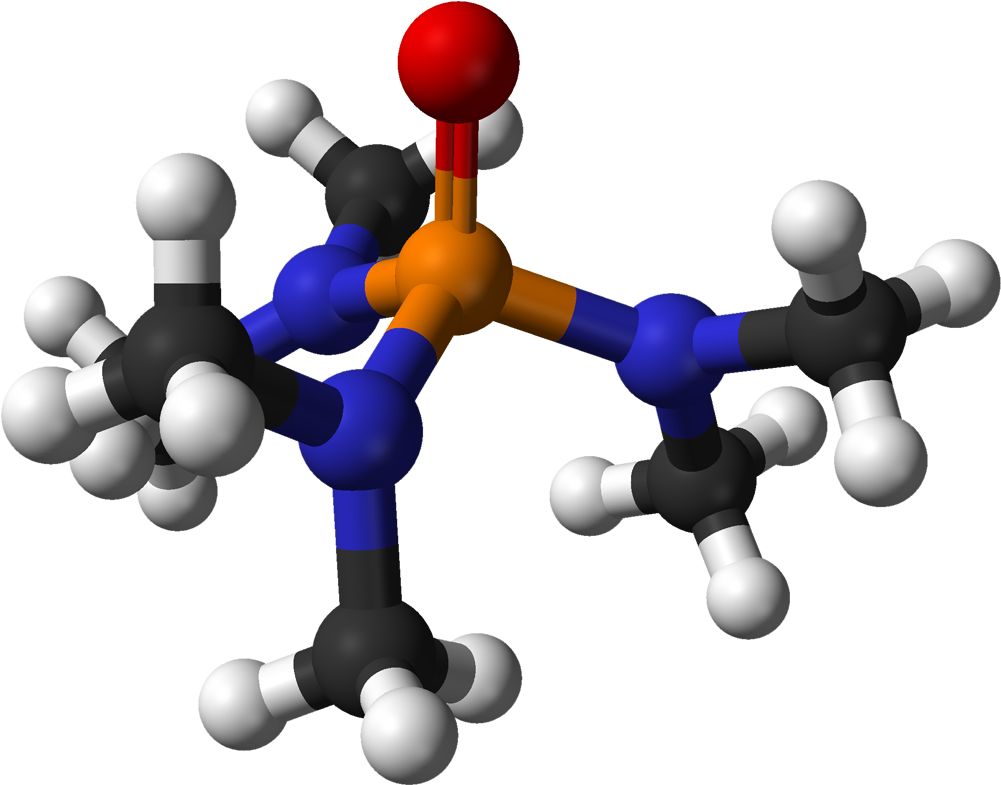 Hexamethylphosphoramide From Xtal 3d Balls - Water Molecule (1100x884), Png Download