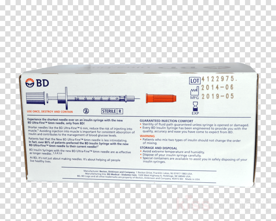 Clipart Syringe Hypodermic Needle Becton Dickinson - Vector Graphics (900x720), Png Download