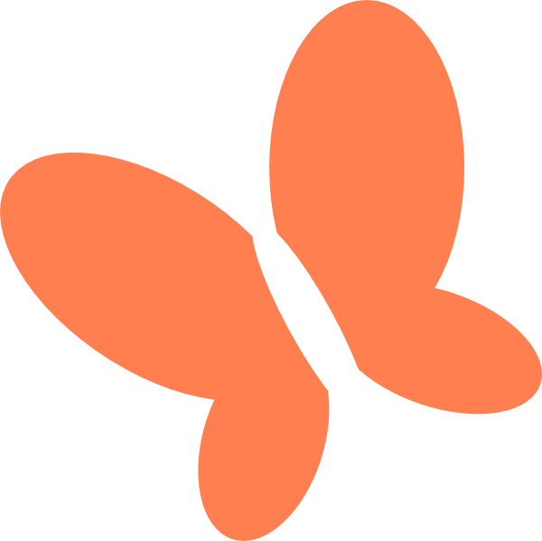 Image Free Stock Butterfly Border Clipart - Vectores En Color Coral (600x599), Png Download