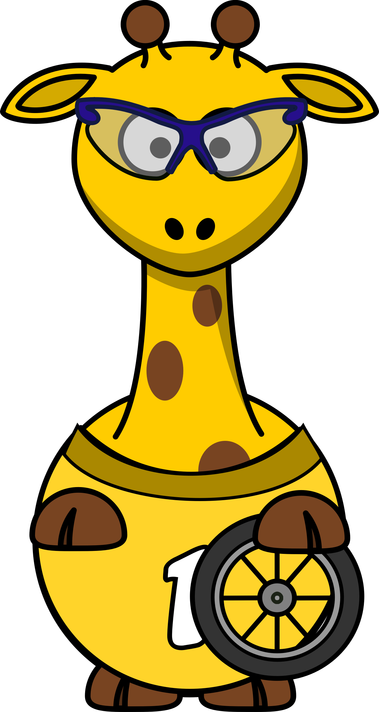 This Free Icons Png Design Of Giraffe Cyclist (1278x2400), Png Download