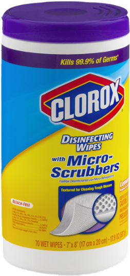 Lysol Early Morning Breeze Disinfectant Spray Early - Clorox Disinfecting Wipes With Micro-scrubbers, Lemon (600x600), Png Download