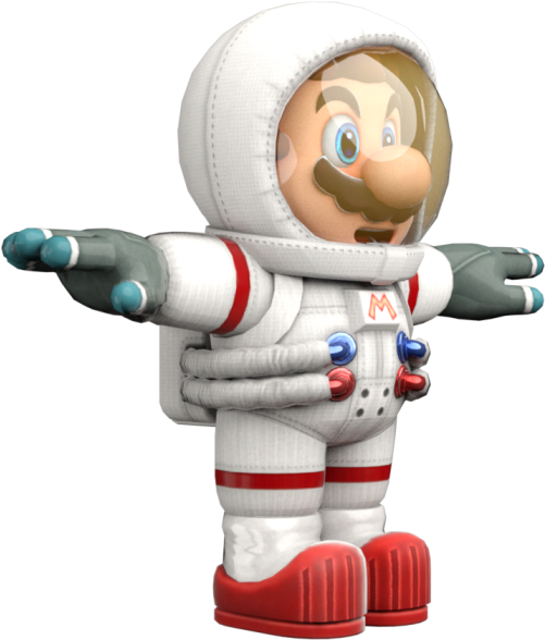 Download Zip Archive - Super Mario Odyssey Astronaut (750x650), Png Download