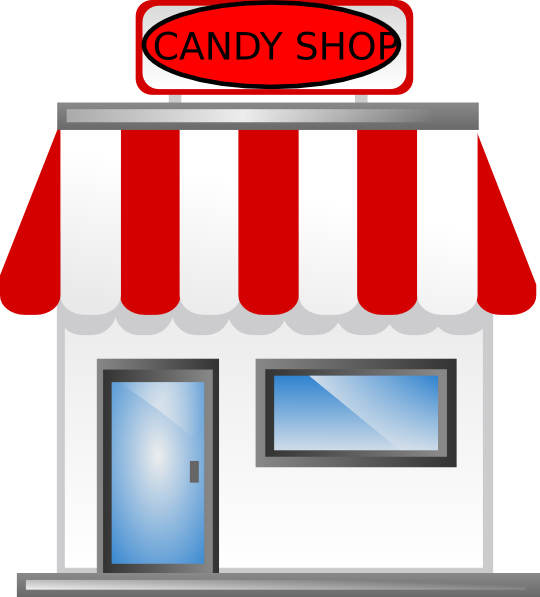Vector Transparent Stock Shop Front Clip Art At Clker - Candy Shop Clip Art (540x597), Png Download