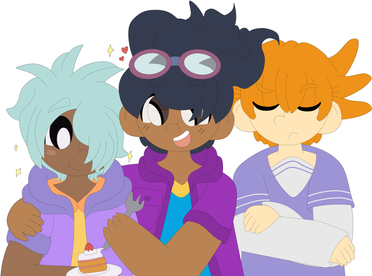 Because I Forgot To Add The Flower Crowns, I Made A - Cartoon (1280x907), Png Download