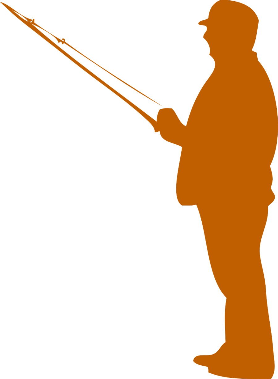 Fisherman Silhouette Png Clipart Fisherman Fishing - ตก ปลา Png (900x1226), Png Download