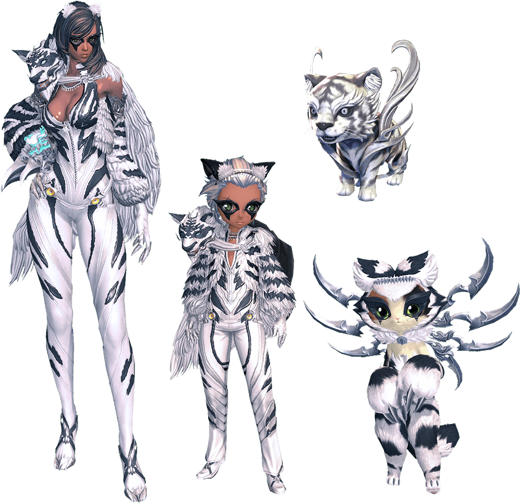 The Silver Saberfang Outfit Chest Has A Chance To Contain - Blade And Soul Silver Saberfang (1121x1020), Png Download
