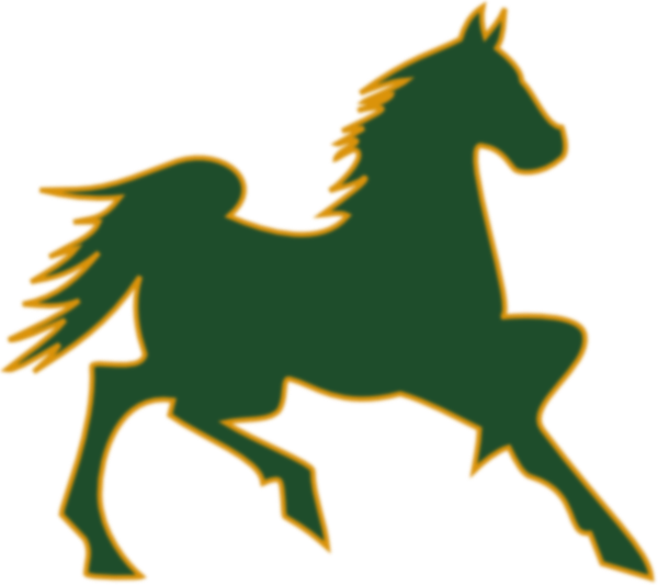 Green Mustang Clipart - Mustang Horse Logo Transparent (600x533), Png Download