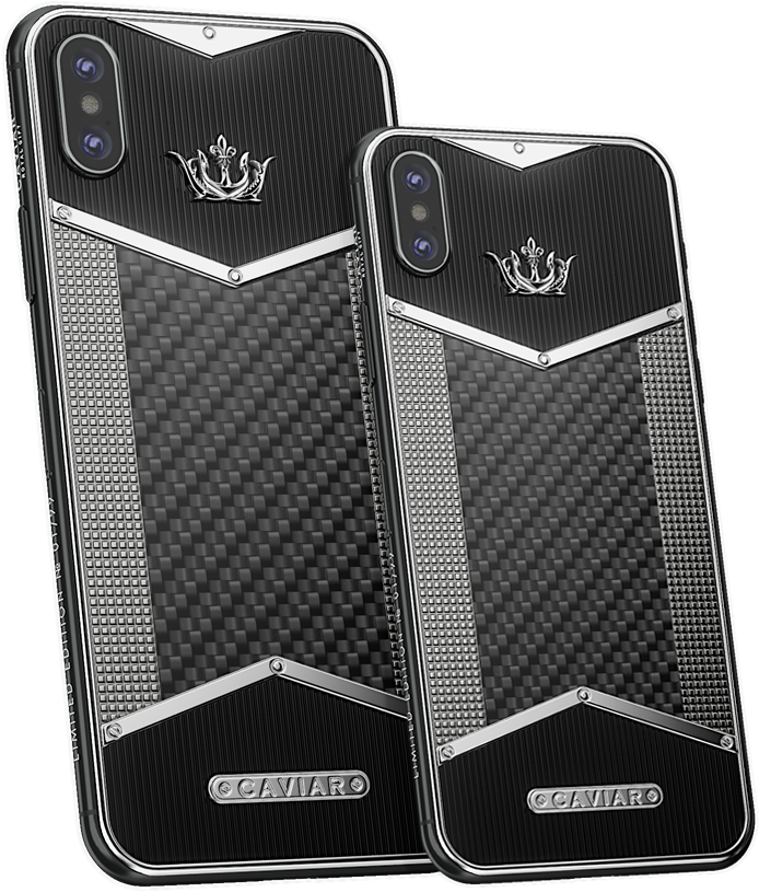 Caviar Iphone X-edition Black White Carbon - Vertu Iphone X (790x909), Png Download