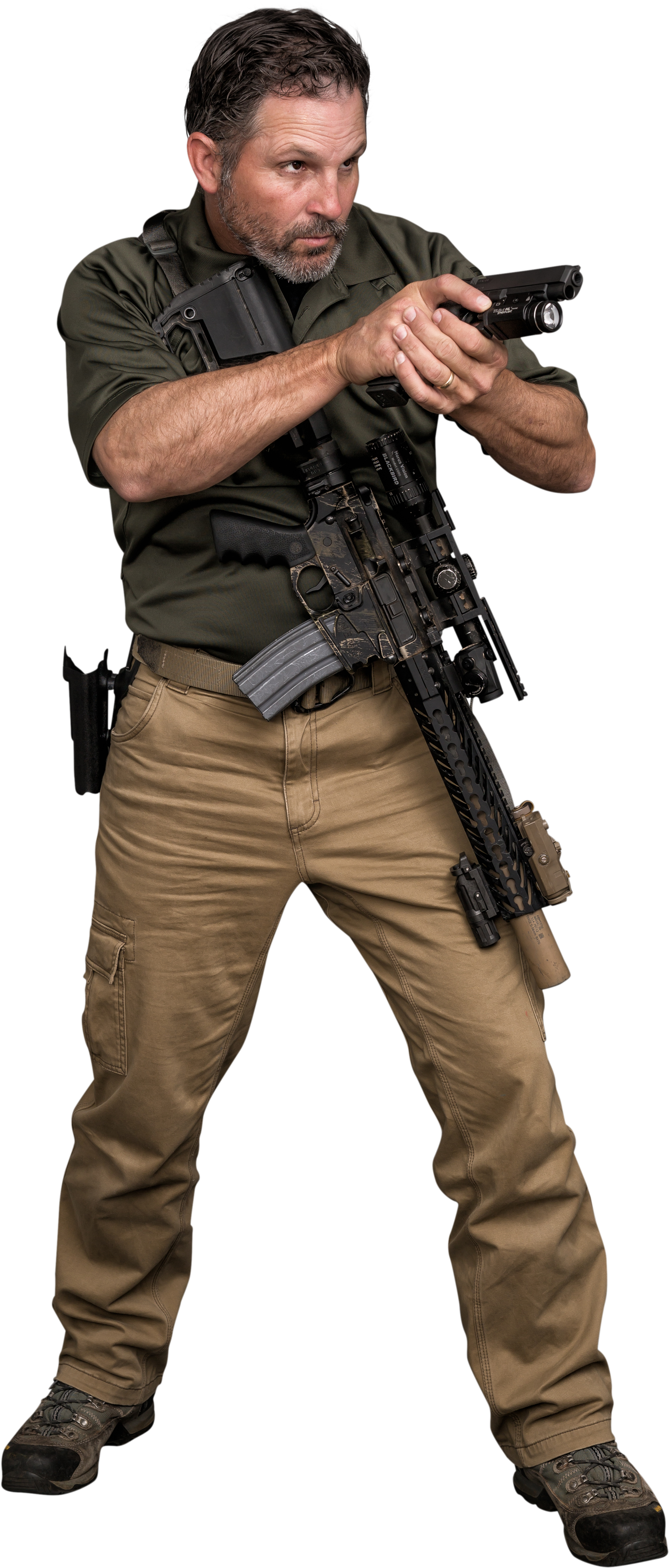 Guy With Gun Png - Man With Weapon Png (3537x5306), Png Download