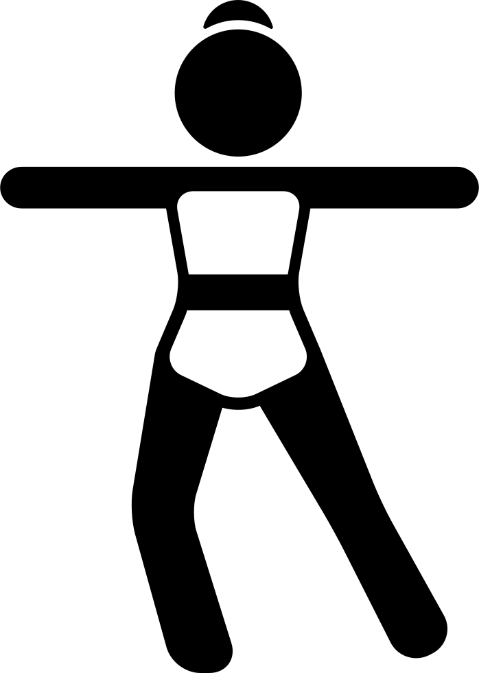 And Flexing One Leg Svg Png Icon - Vector Piernas Abiertas Png (698x980), Png Download