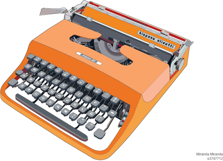 Miranda Miranda - Retro Typewriter - Photograph (756x547), Png Download