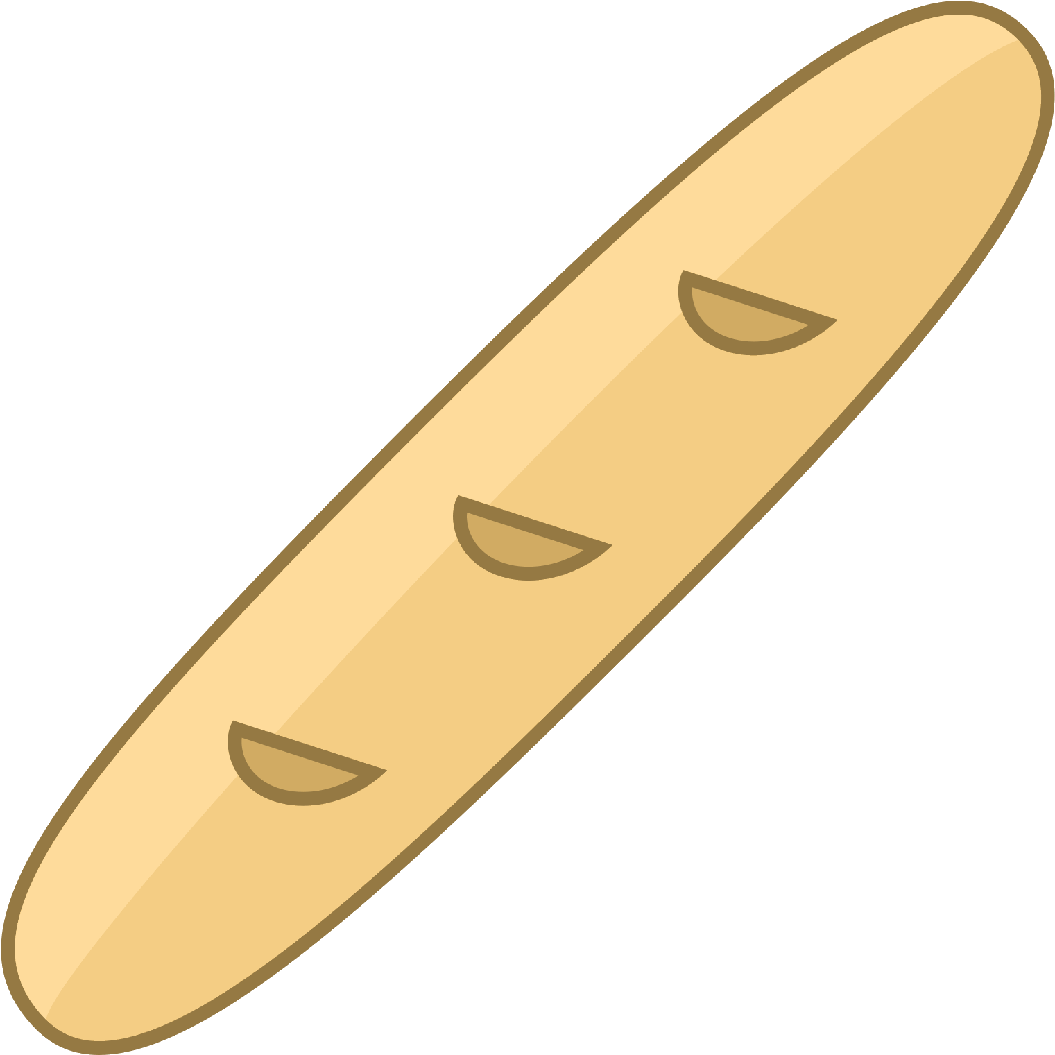 Baguette Arrow Png Clipart Free Stock - Surfboard (1600x1600), Png Download