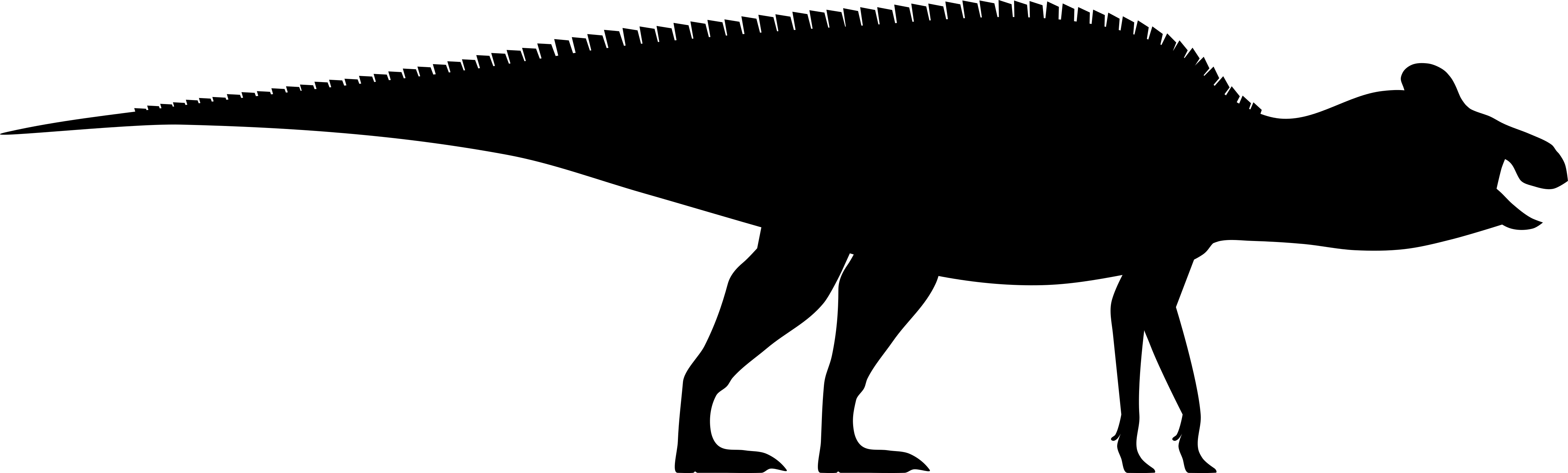 File - Edmontosaurus Silhouette - Svg - Edmontosaurus (4716x1423), Png Download