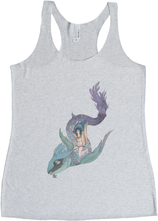 Sea Creature Racerback Tank Top - Active Tank (852x762), Png Download