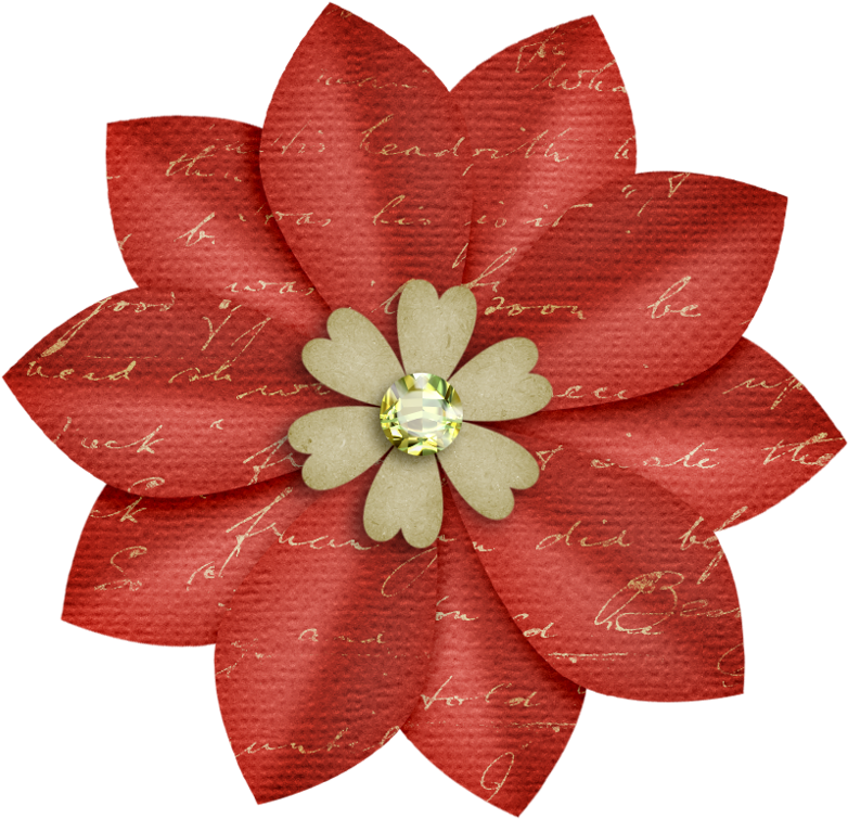 Ornements, Fleur, Fleurs De Noël, Noël D'hiver - Christmas Day (800x773), Png Download