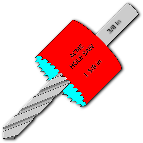 Drill, Hole, Saw - Drill Bit (720x720), Png Download