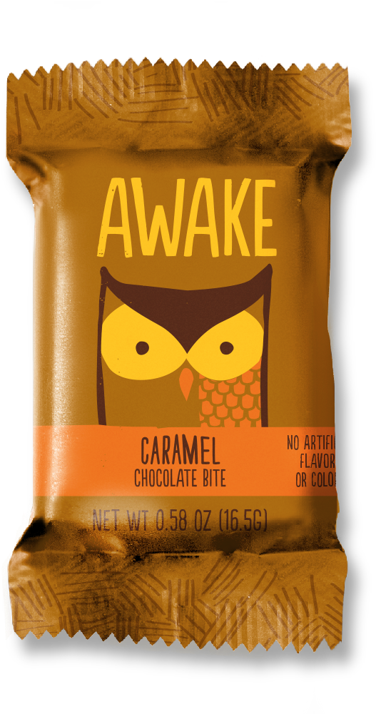 Awake Awake Caffeinated Caramel Chocolate Bites (1000x1000), Png Download