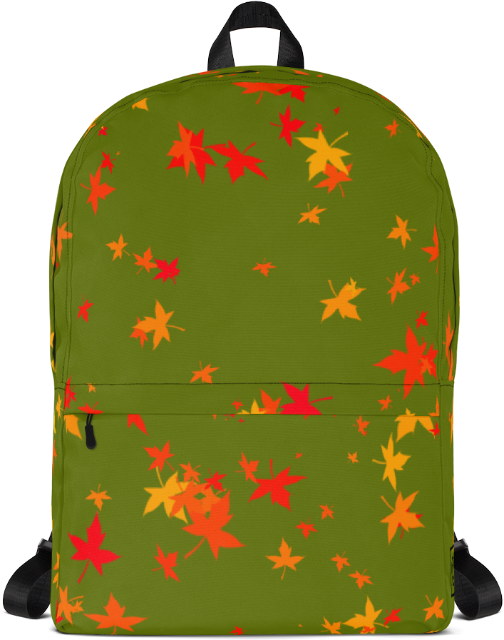 Maple Leaf , Green, Backpack - Backpack (1000x1000), Png Download