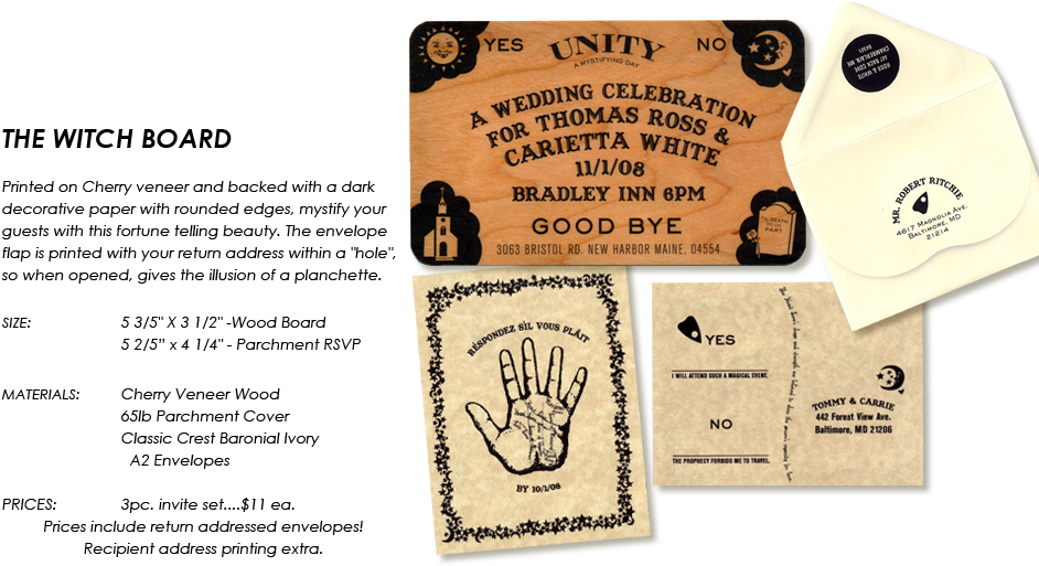 Meant2be Events - Ouija Wedding Invitations (959x526), Png Download