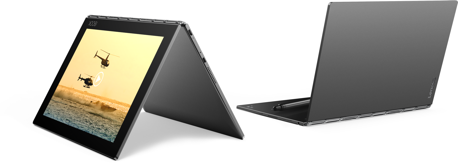 Lenovo Yoga Book Features Unique 'on-demand' Keyboard - Lenovo Yoga Book 10.1'' Ips 1920 X 1200 Z8550 4gb 64gb (2000x1126), Png Download