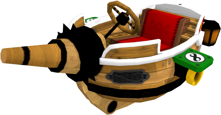 Download Zip Archive - Bowser In Landship Mario Kart 8 (750x650), Png Download