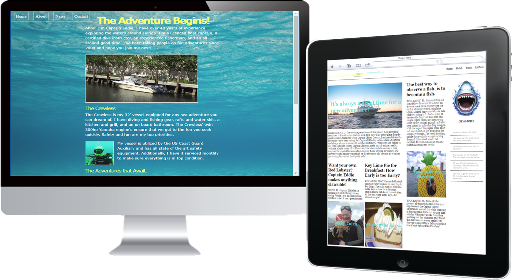 The 'about' Page And 'newsletter' I Designed And Developed - Online Advertising (1728x1008), Png Download