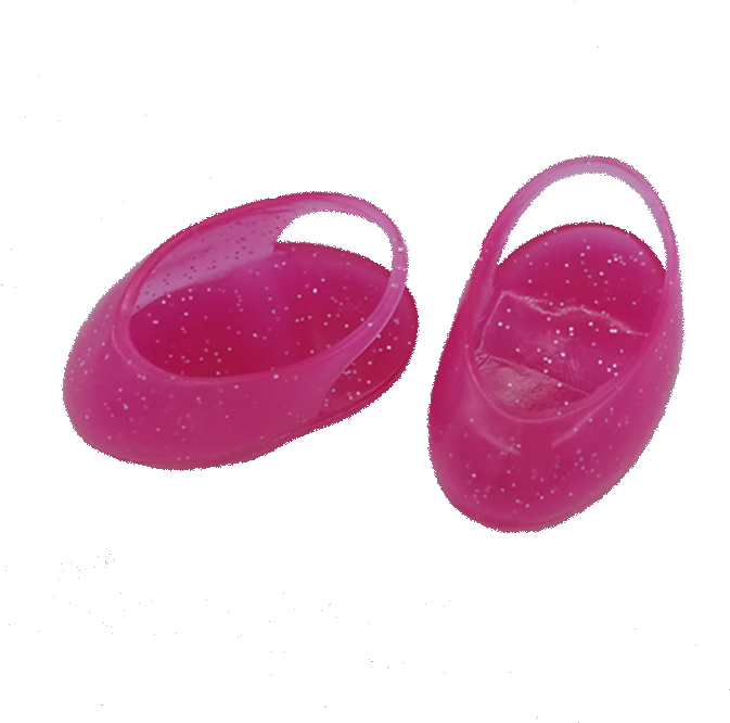 481711 Rose Red Glitter Heel Shoes Sh0101 - Plastic (700x728), Png Download