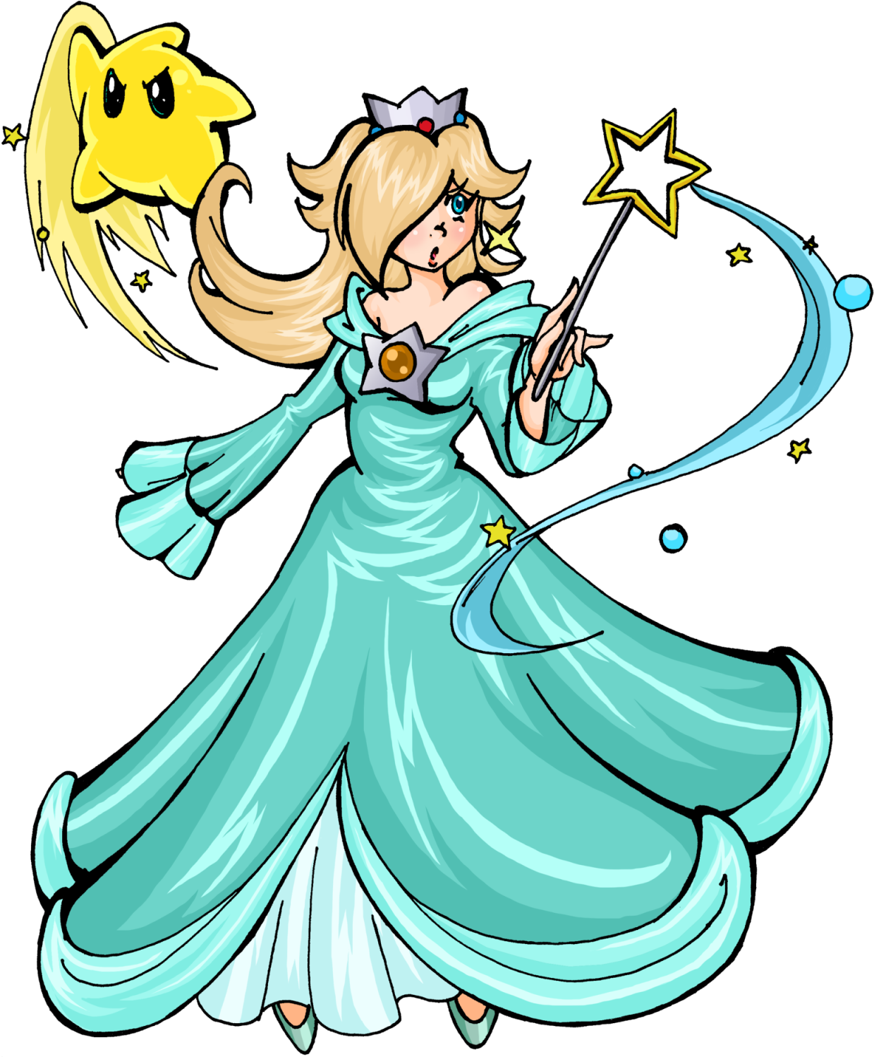 A Drawing I Did Of My Favorite Nintendo Character, - Rosalina (1280x1556), Png Download