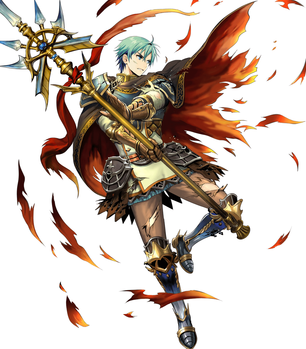 Nintendo Unveils Holiday-themed Trailer And Content - Ephraim Fire Emblem Heroes (1053x1201), Png Download