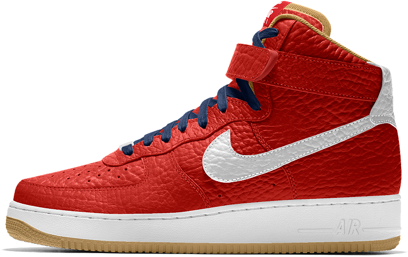 Nike Air Force 1 High Premium Id Men's Shoe Size - Nike Air Force Ones Golden State Warriors (1000x1000), Png Download