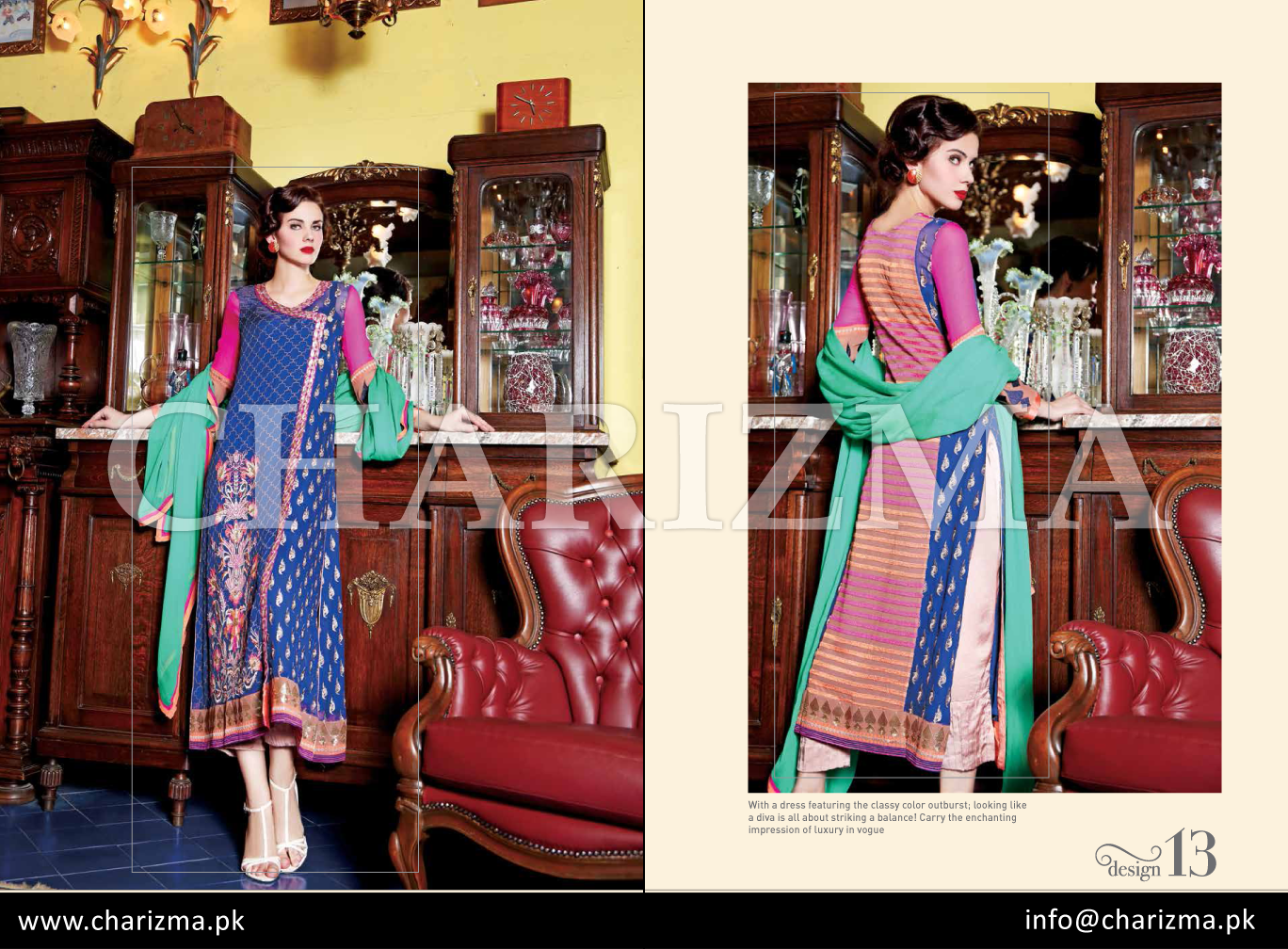 #charizma #luxury #chiffon #semi #stittch #collection - Clothing (1368x1008), Png Download