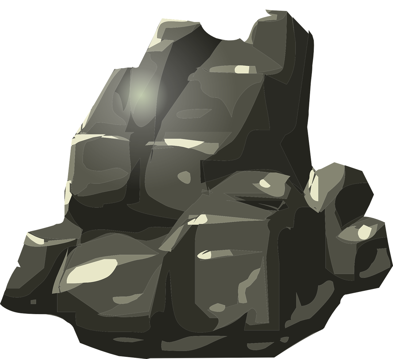 Black Stone Vector Png (1280x1168), Png Download