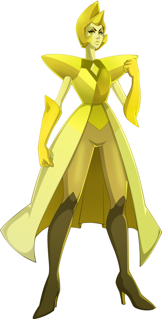 Pearl And Mystery Girl From Steven Universe Cn And - Yellow Diamond Fanart Steven Universe (628x1272), Png Download