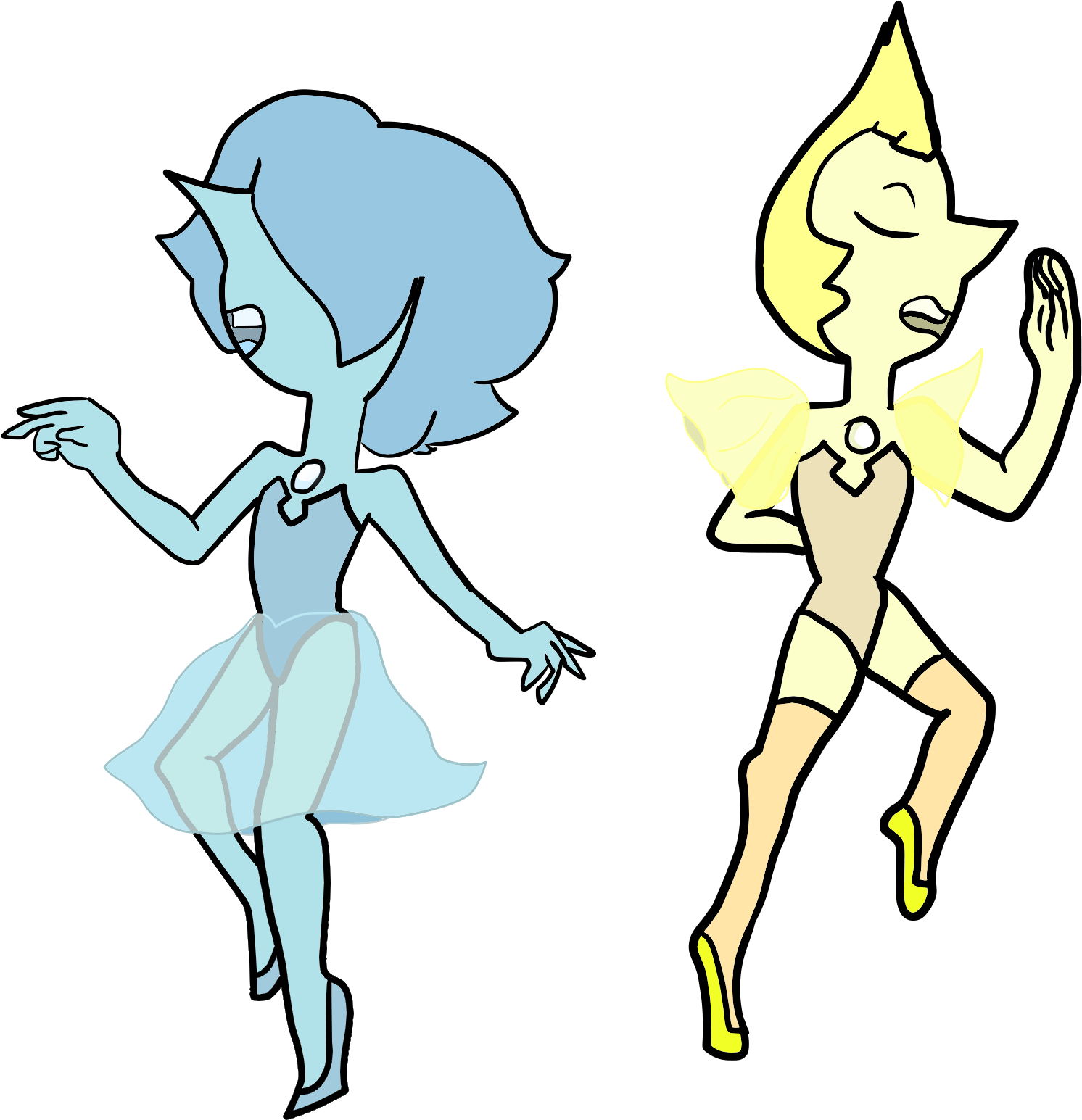 Blue Pearl And Yellow Pearl - Drawing (2000x2000), Png Download